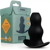 BUTTR - gode ceinture anal creux - silicone noir