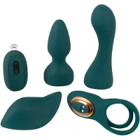 Couples Choice - vibromasseur télécommandé 4-en-1 modulable (turquoise)