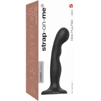 Strap-On-Me - gode ceinture P&G S - courbé avec ventouse - silicone noir