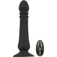Black Velvets - vibromasseur anal à poussées, rechargeable (noir)