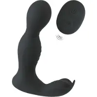 Rebel - vibromasseur prostate télécommandé 2 en 1 - silicone noir