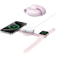 Anker Station de recharge sans fil MagGo (3 en 1, socle de recharge pliable) Lotus Pink