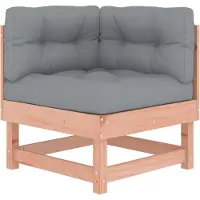 vidaXL Canapé d'angle avec coussins bois massif Douglas - éléments de canapé de jardin