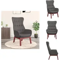 vidaXL Fauteuil Relax Tissu gris foncé - Fauteuil