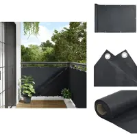 vidaXL Paravent de balcon Oxford 90x600 cm Anthracite - Parasols & Protection solaire