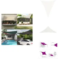 vidaXL Voile d'ombrage 160 g/m² Blanc 4x5x5 m HDPE - Parasols et protections solaires
