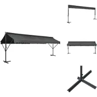 vidaXL Store autoportant 600 x 300 cm, anthracite - Parasols et protections solaires