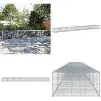 vidaXL Gabion avec couvercle 800x100x50 cm Fer galvanisé