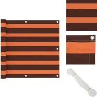 vidaXL Paravent de balcon orange et marron 90x600 cm Tissu Oxford - Parasols & Protection solaire