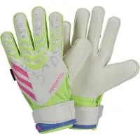 Adidas Gants de gardien de but Predator Match Finger Save junior Lucid Lemon/Blanc/Lucid Pink