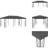 vidaXL Pavillon 3x6 m Anthracite Tissu - Pavillons & Tentes de réception