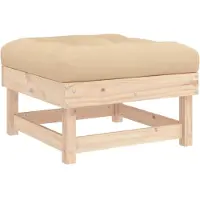 vidaXL Tabouret de jardin avec coussin pin massif - éléments de canapé de jardin