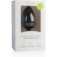 EasyToys Diamond - plug anal bijou - grande taille - noir