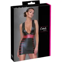 Cottelli Party - Robe moulante rayée (noir-rouge) - XL