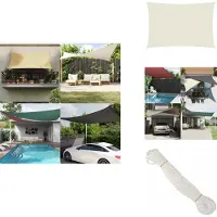 vidaXL Voile d'ombrage Oxford Rectangulaire 2,5x4,5 m Crème - Parasols & Protection solaire