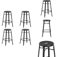 vidaXL Tabouret de bar 4 pcs noir acier - Tabouret de bar