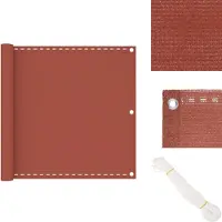 vidaXL Paravent de balcon Terracotta-Rouge 90x300 cm HDPE - Parasols & Protection solaire