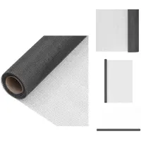 vidaXL Moustiquaire en fibre de verre 112x1000 cm noir - panneaux de clôture
