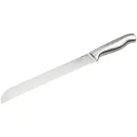 Fackelmann Nirosta 41833 Couteau À Pain, Couteau À Découper, Lame De 20cm, Argenté, Acier Inoxydable, 33,5x3cm