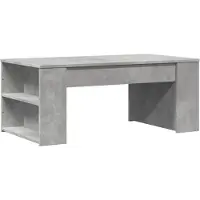 The Living Store Table basse gris béton 102x55x42 cm Bois composite