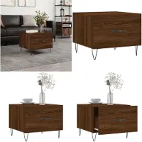 vidaXL Table basse marron aspect chêne 50x50x40 cm Bois composite - Table basse - Tables basses - Table d'appoint