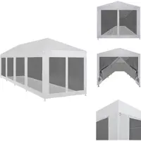 vidaXL Tente de réception avec 10 parois latérales en maille 12 x 3 m - Pavillons & Tentes de réception