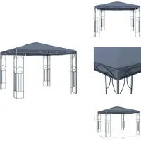 vidaXL Gazebo 300 x 300 cm Anthracite - Chapiteaux et tentes de réception