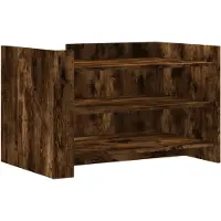 The Living Store Table basse chêne fumé 80x50x50 cm bois composite