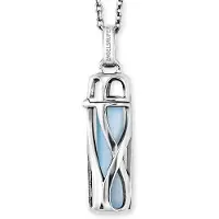 Engelsrufer Collier Healing Stone Agate bleue, (Argent 925, Argent 925, Argent sterling 925, 50 cm)