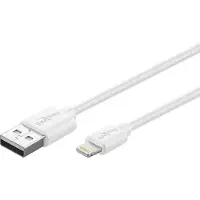 Goobay 72909 Câble de charge et de synchronisation Lightning USB, 3 m, blanc - Câble MFi pour Apple iPhone/iPad blanc