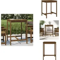 vidaXL Table de jardin marron miel 82,5x82,5x110 cm Pin massif - Tables de jardin