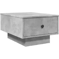 The Living Store Table basse gris béton 60x45x31 cm Bois composite
