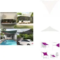 vidaXL Voile d'ombrage 160 g/m² Blanc 3x3x4,2 m HDPE - Parasols & Protection solaire