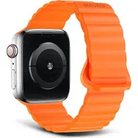 Decoded Kellarihm Apple Watch 38/40/41mm, silicone, aimant, abricot (Silicone, Silicone liquide), Sangles de montre, Orange