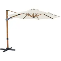 Axi Cyrus Premium Parasol Déporté Marron/Beige - Rectangulaire Ø 300Cm - Structure Aluminium - Rotation 360 - Inclinable - Résistant Aux Uv