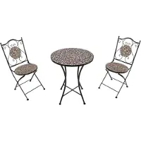 Axi Amélie Table et chaises bistrot, 2 Chaises 1 Table, Ensemble Bistro Extérieur Rose Rose | Salon De Jardin Bistrot, Table Bistrot Mosaique Pour