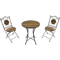 Axi Amélie Table et chaises bistrot, 2 Chaises 1 Table, Ensemble Bistro Extérieur Style Grange Bois | Salon De Jardin Bistrot, Table Bistrot
