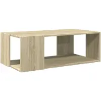 The Living Store Table basse Chêne Sonoma 89,5x48x30 cm Matériau dérivé du bois