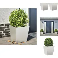vidaXL Jardinières 2 pcs 40x40x40 cm acier inoxydable