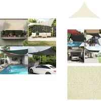 vidaXL Voile d'ombrage 160 g/m² Crème 3x3x4,2 m HDPE - Parasols & Protection solaire