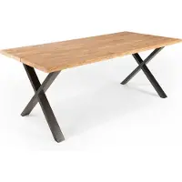 Oviala Table à manger en bois 240 x 95 x 75 cm - Inga