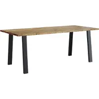 vidaXL Table de salle à manger 200x90x75 cm en bois massif d'acacia - Tables de salle à manger