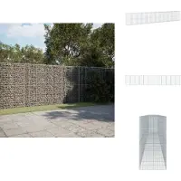 vidaXL Gabion avec couvercle 1200x100x200 cm Fer galvanisé