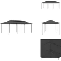 vidaXL Pavillon 600x298x270 cm Anthracite - Pavillons & Tentes de réception
