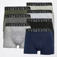 Bench lot de 7 boxers Homme Burchard écru Chiné/khaki/blanc/Gris Chiné/Noir/Gris Chiné/Marine