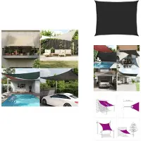 vidaXL Voile d'ombrage 160 g/m² Noir 2,5x3 m HDPE - Parasols & Protection solaire