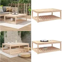 vidaXL Table de jardin 121x82,5x45 cm Pin massif - Table de jardin - Tables de jardin - Table de terrasse - Table basse de jardin