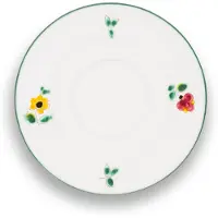 Gmundner Keramik Sous-assiette Espresso (Ø 11cm), Tasse, Bleu, Rouge, Multicolore, Jaune