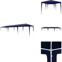 vidaXL Tente de réception 3x9 m PE Bleu - Pavillons & Tentes de réception