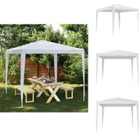 vidaXL Tente de réception 2,5 x 2,5 m Blanc - Pavillons & Tentes de réception